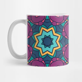 Colorful Indian Mexican Ethnic Oriental Rug Mandala Boho Pattern Mug